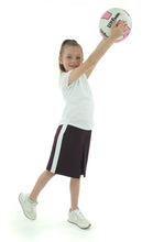 Load image into Gallery viewer, Athletic Two Pleater Culottes for Girl Sizes by Dressing For His Glory. Don't Sweat it! Our Athletic Two Pleater Culotte is perfect for all team sport activities. It is made with performance sports fabric that keeps you dry and comfortable. It has a straight cut with a smooth elastic waist. The soft pleat in the center front and back gives its name, "Two Pleater".