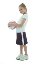 Load image into Gallery viewer, Athletic Two Pleater Culottes for Girl Sizes by Dressing For His Glory. Don't Sweat it! Our Athletic Two Pleater Culotte is perfect for all team sport activities. It is made with performance sports fabric that keeps you dry and comfortable. It has a straight cut with a smooth elastic waist. The soft pleat in the center front and back gives its name, "Two Pleater".
