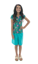 Load image into Gallery viewer, Swim Culottes for Girls by Dressing For His Glory-These Swim culottes are expertly designed for all water sports, featuring fast-drying and highly durable swimwear fabric. Their outstanding performance even extends to highly chlorinated pools. For added comfort and functionality, small vents are strategically placed around the waistband to prevent ballooning. These culottes are fully lined and feature an elastic waistband, making them ideal for the active and frequent swimmer.