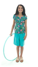 Load image into Gallery viewer, Swim Culottes for Girls by Dressing For His Glory-These Swim culottes are expertly designed for all water sports, featuring fast-drying and highly durable swimwear fabric. Their outstanding performance even extends to highly chlorinated pools. For added comfort and functionality, small vents are strategically placed around the waistband to prevent ballooning. These culottes are fully lined and feature an elastic waistband, making them ideal for the active and frequent swimmer.