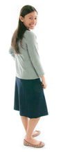 Load image into Gallery viewer, Knit Skort for Junior Sizes by Dressing For His Glory The Knit Skort is made with top quality anti-pill knit fabric and is extremely comfortable and it feels great to wear! The Flare Skort is a flare skirt, front and back, with loose fitting shorts underneath and it has a smooth elastic waist. The short are are 1" shorter than the skirt and are made in the same anti-pill knit fabric.