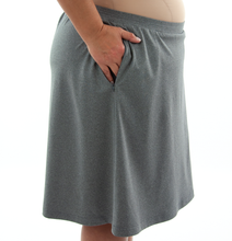 Load image into Gallery viewer, Athletic Exercise Skirt for Womens Plus Sizes by Dressing For His Glory  Athletic Exercise Skirt for Womens Plus Sizes by Dressing For His Glory is perfect for all team sports. It is made with performance sport fabric that keeps you dry. Bike shorts are attached to the waistband of the skirt and has an optional zipper pocket. The Athletic Exercise Skirt has a smooth flat elastic waistband and is great for any sport activity!