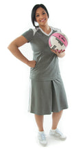 Load image into Gallery viewer, Our Athletic Two Pleater Culotte is perfect for all team sport activities. It is made with performance sports fabric that keeps you dry and comfortable. It has a straight cut with an elastic waist and an optional zippered pocket. The soft pleat in the center front and back gives its name, "Two Pleater".