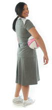 Load image into Gallery viewer, Our Athletic Two Pleater Culotte is perfect for all team sport activities. It is made with performance sports fabric that keeps you dry and comfortable. It has a straight cut with an elastic waist and an optional zippered pocket. The soft pleat in the center front and back gives its name, "Two Pleater".