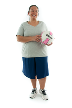 Load image into Gallery viewer, Athletic Two Pleater Culottes for Womens Plus Sizes by Dressing For His Glory  Don't Sweat it! Our Athletic Two Pleater Culotte is perfect for all team sport activities. It is made with performance sports fabric that keeps you dry and comfortable. It has a straight cut with a smooth elastic waist and an optional zippered pocket. The soft pleat in the center front and back gives its name, "Two Pleater".