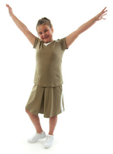 Load image into Gallery viewer, Athletic Two Pleater Culottes for Girl Plus Size by Dressing For His Glory is perfect for all team sport activities. It is made with performance sports fabric that keeps you dry and comfortable. It has a straight cut with a smooth elastic waist. The soft pleat in the center front and back gives its name, "Two Pleater".