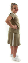 Load image into Gallery viewer, Athletic Two Pleater Culottes for Girl Plus Size by Dressing For His Glory is perfect for all team sport activities. It is made with performance sports fabric that keeps you dry and comfortable. It has a straight cut with a smooth elastic waist. The soft pleat in the center front and back gives its name, "Two Pleater".