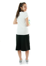 Load image into Gallery viewer, The Athletic Running Culotte is great for all team sports. It is made with performance sport fabric that keeps you dry and comfortable. You will really like the straight cut leg with enough fullness for modesty. It has an elastic waist and sporty stripes down the side seams (optional white stripes).