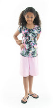 Load image into Gallery viewer, Swim Culottes for Girls by Dressing For His Glory-These Swim culottes are expertly designed for all water sports, featuring fast-drying and highly durable swimwear fabric. Their outstanding performance even extends to highly chlorinated pools. For added comfort and functionality, small vents are strategically placed around the waistband to prevent ballooning. These culottes are fully lined and feature an elastic waistband, making them ideal for the active and frequent swimmer.