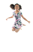 Load image into Gallery viewer, Swim Dress in Paris Print for Girls by Dressing For His Glory available in Girls sizes from 4 to 16