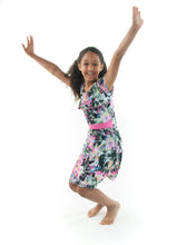 Load image into Gallery viewer, Swim Dress in Paris Print for Girls by Dressing For His Glory available in Girls sizes from 4 to 16