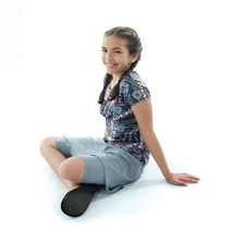 Load image into Gallery viewer, Freestyle Swim Skirt for Girls Sizes by Dressing For His Glory  Our Freestyle Swim Skirt is a great skirt to swim in. It is made in a chlorine resistant swimwear fabric that stretches with you and dries quickly! The skirt has bike short underneath and are attached at the elastic waist. The Freestyle Swim Skirt is great looking and keeps you cool and comfortable.