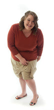 Load image into Gallery viewer, Flare Skort for Womens Plus Sizes by Dressing For His Glory The Flare Skort is a flare skirt with loose fitting shorts underneath that are attached at the waistband.  It has a flat front waist with an elastic waistband in the back and slit pockets on each side panel. The skirt has one optional off centered slit in the front and one in the back.
