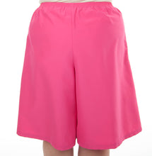 Load image into Gallery viewer, Swim Culottes for Womens Plus Size by Dressing For His Glory Our Swim culottes are perfect for any water sport activity! They are made in fast drying and very durable swimwear fabric. They wear well even in high chlorinated pools! To prevent ballooning they have small vents around at the waistband. The swim culottes are fully lined with an elastic waistband. You also have the option for an invisible zipper pocket at the side seam which is a great place to store your keys or money while swimming!