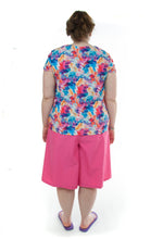 Load image into Gallery viewer, Swim Culottes for Womens Plus Size by Dressing For His Glory Our Swim culottes are perfect for any water sport activity! They are made in fast drying and very durable swimwear fabric. They wear well even in high chlorinated pools! To prevent ballooning they have small vents around at the waistband. The swim culottes are fully lined with an elastic waistband. You also have the option for an invisible zipper pocket at the side seam which is a great place to store your keys or money while swimming!