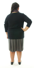 Load image into Gallery viewer, Traditional Culotte For Girls Plus Size by Dressing For His Glory   The Traditional Culotte has a bit more dressier look than any of our other culotte. It has pleats all around a drop yoke making it look like a skirt. It has an elastic waist and is very comfortable. (Back View)