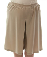 Load image into Gallery viewer, Front View: The Two Pleater Culotte for Ladies Sizes by Dressing For His Glory is the most popular culotte that customers purchase for school activities. It has one pleat in the center front and one in the back. It has an elastic waist and is extremely comfortable!
