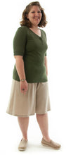 Load image into Gallery viewer, Walking Culotte for Womens Plus Sizes by Dressing For His Glory The Walking Culotte is a straight cut culotte.  It has an elastic waistband and slit pockets. The culotte is extremely durable as well as comfortable. Perfect for hiking, bike riding, soccer games or just about any activity you have in mind!