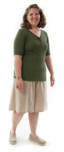 Load image into Gallery viewer, Walking Culotte for Womens Plus Sizes by Dressing For His Glory The Walking Culotte is a straight cut culotte.  It has an elastic waistband and slit pockets. The culotte is extremely durable as well as comfortable. Perfect for hiking, bike riding, soccer games or just about any activity you have in mind!