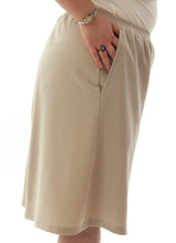 Load image into Gallery viewer, Walking Culotte for Womens Plus Sizes by Dressing For His Glory The Walking Culotte is a straight cut culotte.  It has an elastic waistband and slit pockets. The culotte is extremely durable as well as comfortable. Perfect for hiking, bike riding, soccer games or just about any activity you have in mind!