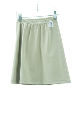 #2847 Sale Rack Item / Athletic Exercise Skirt / Girls 6 / Lt Khaki Heather by Dressing For His Glory is perfect for any sport activity, made in top quality performance sport fabric that keeps you dry, bike shorts are attached at the elastic waistband
