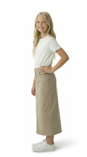 Load image into Gallery viewer, Girls Long Jean Skirt by Dressing For His Glory