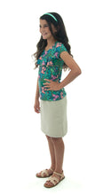 Load image into Gallery viewer, Girls Swim Straight Skort by Dressing For His Glory. Looking for a stylish and functional option for your little girl&#39;s swimwear? Our Swim Straight Skort is the perfect choice. Made with the highest-quality fabric, this skort offers a sleek look while also providing comfort and functionality. Your daughter will love wearing this skort to the beach or pool!