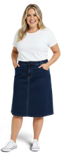 Load image into Gallery viewer, Short Jean Skirt / Womens Plus Size