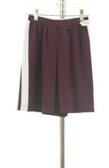#2755 Sale Rack Item / Athletic Two Pleater Culotte / Girls Size 6 / Maroon with White Stripes by Dressing For His Glory