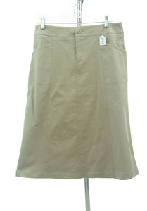 #2763 Sale Rack Item / Short Corneado Skirt / Tall Ladies Size 10 / Khaki Stretch