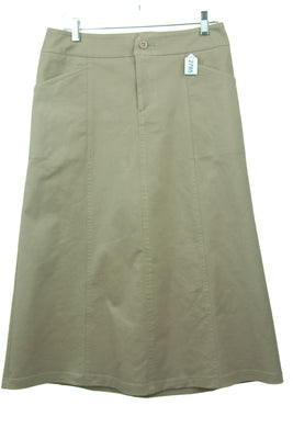 #2785 Sale Rack Item / Short Corneado Skirt / Petite Size 4 / Khaki Stretch