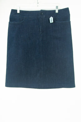 #2892 Sale Rack Item  / Short Jean Skirt  / Junior 11 / Dark Indigo Denim