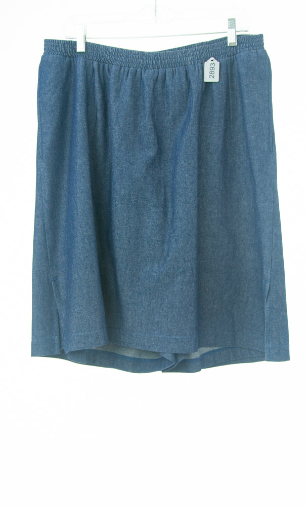 #2893 Sale Rack Item / Straight Skort/ Womens 16 /  Med Weight Denim