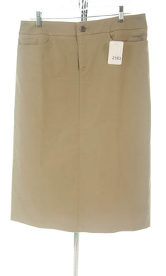 #2183 Sale Rack Item / Long Jean Skirt / Junior 3 / Khaki Stretch