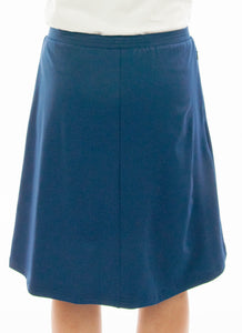 Athletic Exercise Skirt for Junior Sizes by Dressing For His Glory is perfect for all team sports is with performance sport fabric that keeps you dry. Bike shorts are attached to the waistband of the skirt and has an optional zipper pocket. The Athletic Exercise Skirt has a smooth flat elastic waistband. Great for any sport activity!