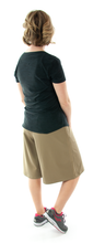 Load image into Gallery viewer, The Athletic Running Culotte for Ladies Sizes by Dressing For His Glory is great for all team sports. It is made with performance sport fabric that keeps you dry and comfortable. You will really like the straight cut leg with enough fullness for modesty. It has an elastic waist and sporty stripes down the side seams (optional white stripes).