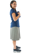 Load image into Gallery viewer, The Athletic Running Culotte is great for all team sports. It is made with performance sport fabric that keeps you dry and comfortable. You will really like the straight cut leg with enough fullness for modesty. It has an elastic waist and sporty stripes down the side seams (optional white stripes).