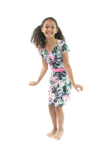 Swim Dress in Paris Print for Girls by Dressing For His Glory available in Girls sizes from 4 to 16