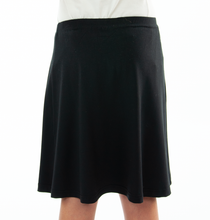 Load image into Gallery viewer, Knit Skort for Girl Sizes by Dressing For His Glory The Knit Skort is made with top quality anti-pill knit fabric and is extremely comfortable and it feels great to wear! the Flare Skort is a flare skirt, front and back, with loose fitting shorts underneath and it has a smooth elastic waist. The short are are 1&quot; shorter than the skirt and are made in the same anti-pill knit fabric.