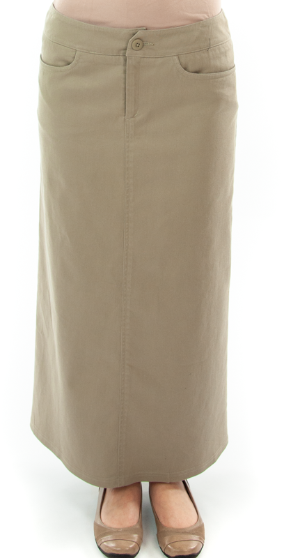 Long khaki skirts schrinking plus size