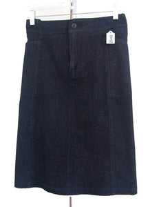 #2649 Sale Rack Item / Short Corneado Skirt / Misses 18/ Dark Denim Stretch