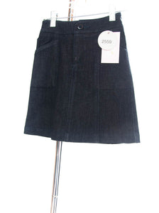 #2559 Sale Rack Item / Short Corneado Skirt / Girls Size 5 / Dark Denim Stretch