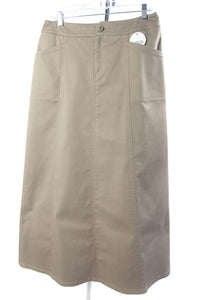 #2576 Sale Rack Item / Long Corneado Skirt / Ladies Size 6 /  Dark Khaki