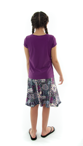 Freestyle Swim Skirt for Girls Sizes by Dressing For His Glory  Our Freestyle Swim Skirt is a great skirt to swim in. It is made in a chlorine resistant swimwear fabric that stretches with you and dries quickly! The skirt has bike short underneath and are attached at the elastic waist. The Freestyle Swim Skirt is great looking and keeps you cool and comfortable.