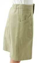 Load image into Gallery viewer, Short Corneado Skirt for Girls by Dressing For His Glory  The Short Corneado ( korneˈados) Skirt is a favorite of many!  It is a slightly flared skirt with a fly front, side panels and slit pockets. The waistband for girl sizes is adjustable to fit your daughter waist perfectly! And as with all Dressing For His Glory&#39;s skirts, there are multiple of lengths to choose from.