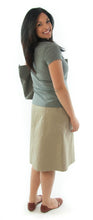 Load image into Gallery viewer, Short Corneado Skirt for Ladies Sizes by Dressing For His Glory  The Short Corneado (korneˈados) Skirt is a favorite of many!  It is a slightly flared skirt with a fly front, side panels and slit pockets. The skirt has a contour waistband that fits low on the hip. The skirt is also pre-washed so you do not have to worry about shrinkage. It is durable, and comfortable!