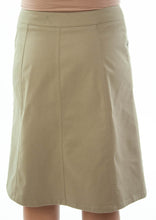 Load image into Gallery viewer, Short Corneado Skirt for Ladies Sizes by Dressing For His Glory  The Short Corneado (korneˈados) Skirt is a favorite of many!  It is a slightly flared skirt with a fly front, side panels and slit pockets. The skirt has a contour waistband that fits low on the hip. The skirt is also pre-washed so you do not have to worry about shrinkage. It is durable, and comfortable!