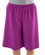 Load image into Gallery viewer, Swim Culottes for Junior  Sizes by Dressing For His Glory Our Swim culottes are perfect for any water sport activity! They are made in fast drying and very durable swimwear fabric. They wear well even in high chlorinated pools! To prevent ballooning they have small vents around at the waistband. The swim culottes are fully lined with an elastic waistband. You also have the option for an invisible zipper pocket at the side seam which is a great place to store your keys or money while swimming!
