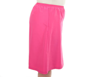 Swim Culottes for Womens Plus Size by Dressing For His Glory Our Swim culottes are perfect for any water sport activity! They are made in fast drying and very durable swimwear fabric. They wear well even in high chlorinated pools! To prevent ballooning they have small vents around at the waistband. The swim culottes are fully lined with an elastic waistband. You also have the option for an invisible zipper pocket at the side seam which is a great place to store your keys or money while swimming!