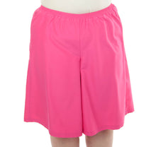 Load image into Gallery viewer, Swim Culottes for Womens Plus Size by Dressing For His Glory Our Swim culottes are perfect for any water sport activity! They are made in fast drying and very durable swimwear fabric. They wear well even in high chlorinated pools! To prevent ballooning they have small vents around at the waistband. The swim culottes are fully lined with an elastic waistband. You also have the option for an invisible zipper pocket at the side seam which is a great place to store your keys or money while swimming!